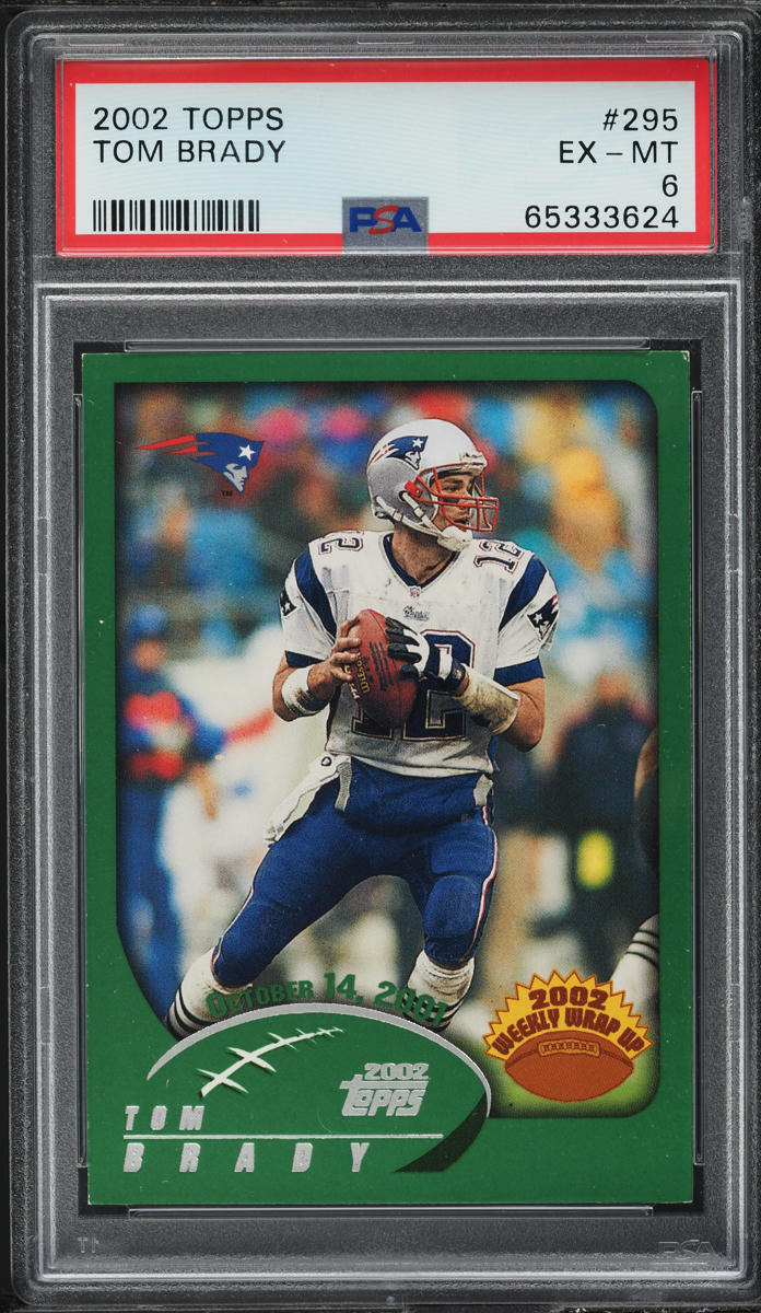 2002 Topps Football Tom Brady #295 PSA 6 EXMT