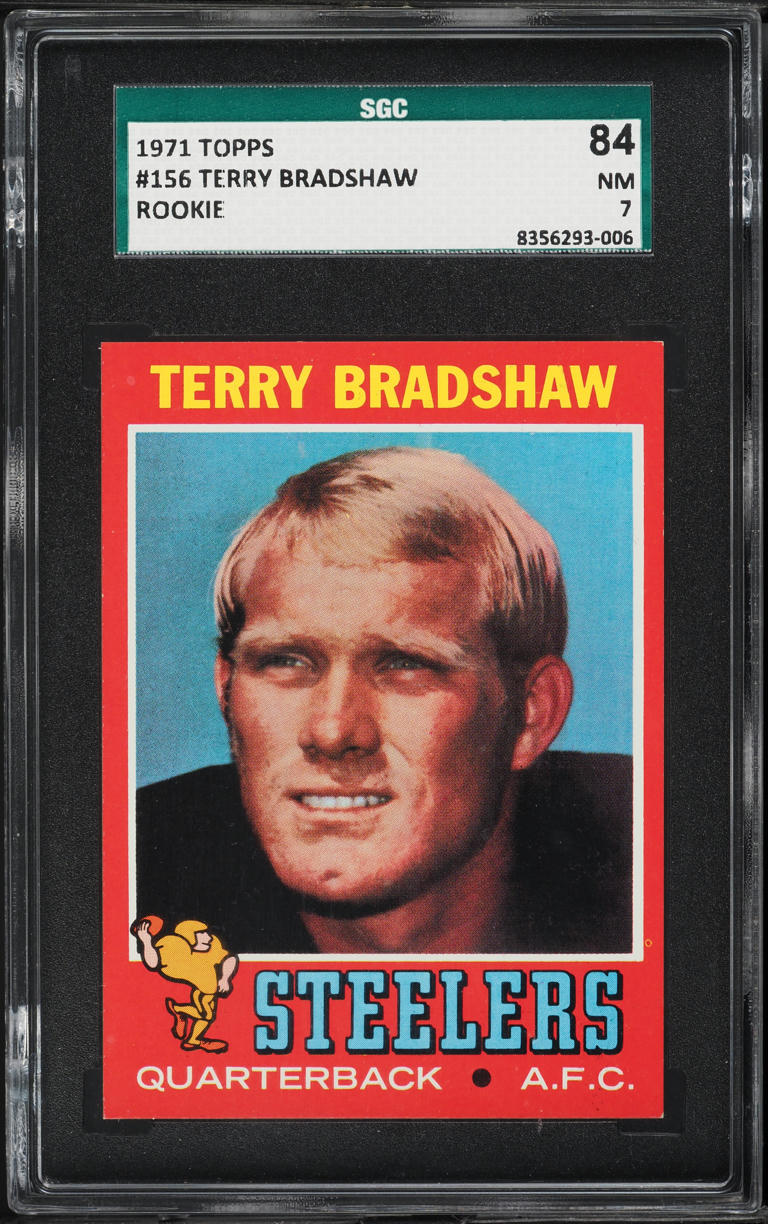 1971 Topps Football Terry Bradshaw ROOKIE #156 SGC 7 NM-MT
