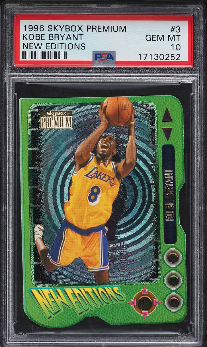 1996 Skybox Premium New Editions Die-Cut Kobe Bryant ROOKIE #3 PSA 10 GEM MINT