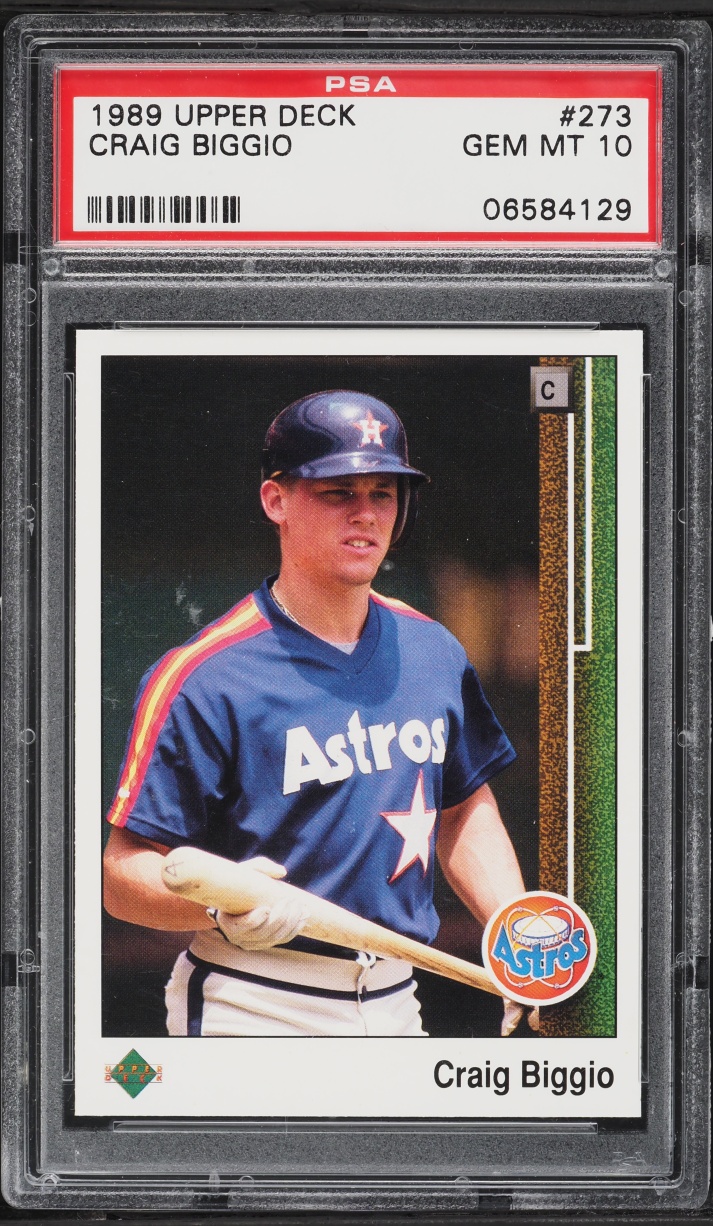 1989 Upper Deck Craig Biggio ROOKIE #273 PSA 10 GEM MINT