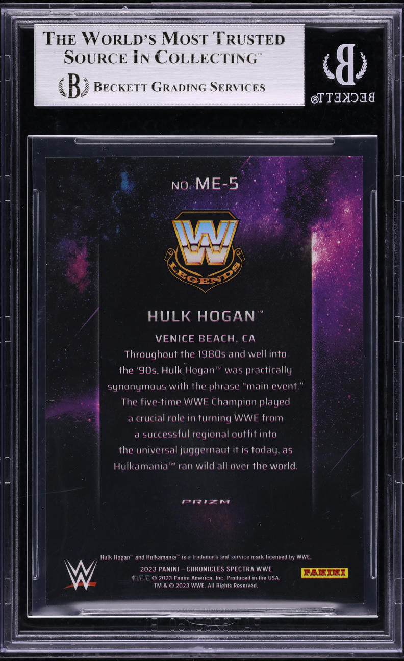 2023 Panini Chronicles WWE Main Event Hulk Hogan #ME-5 BGS 9 MINT