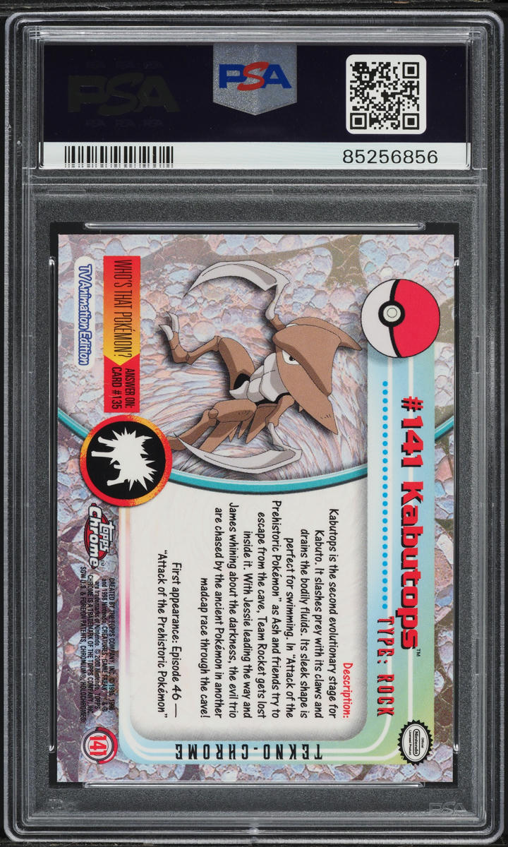 2000 Topps Chrome Pokemon Series 2 Tekno Kabutops #141 PSA 10 GEM MINT
