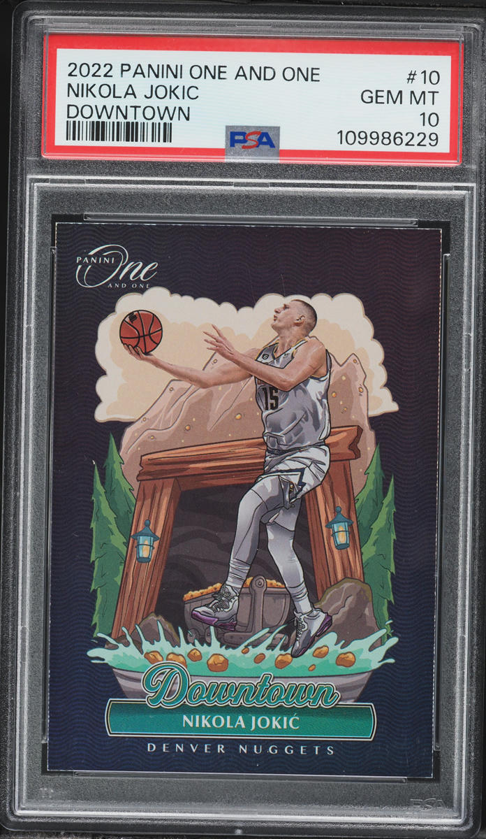 2022 Panini One And One Downtown Nikola Jokic #10 PSA 10 GEM MINT