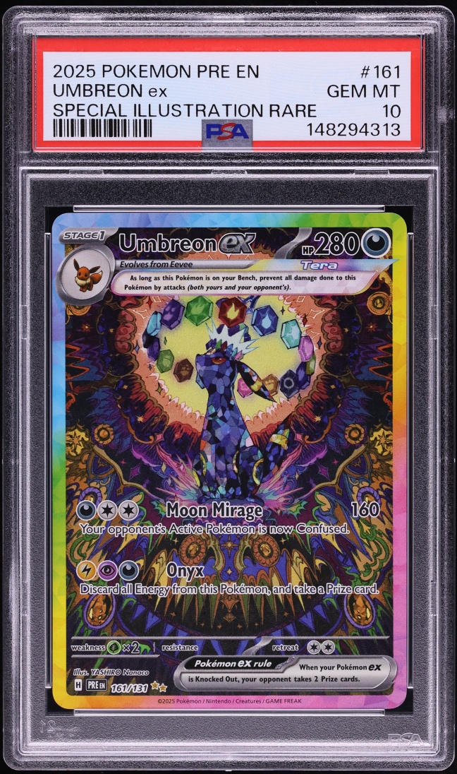 2025 Pokemon Scarlet & Violet Prismatic Evolutions SIR Umbreon Ex #161 PSA 10 GEM MINT