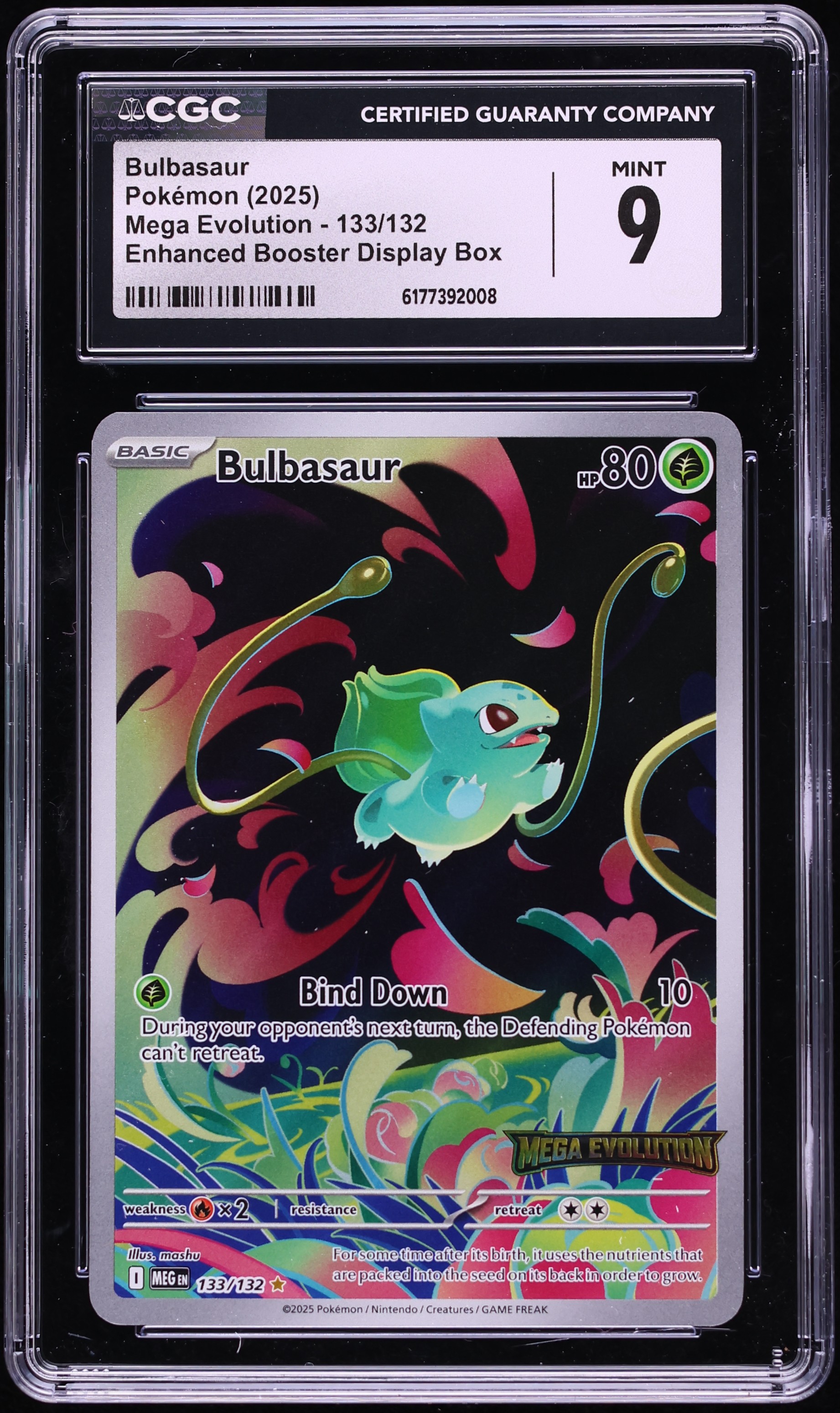 2025 Pokemon Mega Evolution Enhanced Booster Display Box IR Bulbasaur #133 CGC 9 MINT