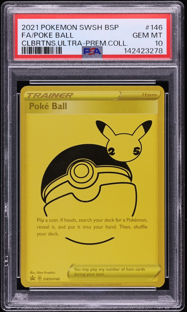 2021 Pokemon Sword & Shield Promo Ultra Premium Full Art Poke Ball #SWSH146 PSA 10 GEM MINT