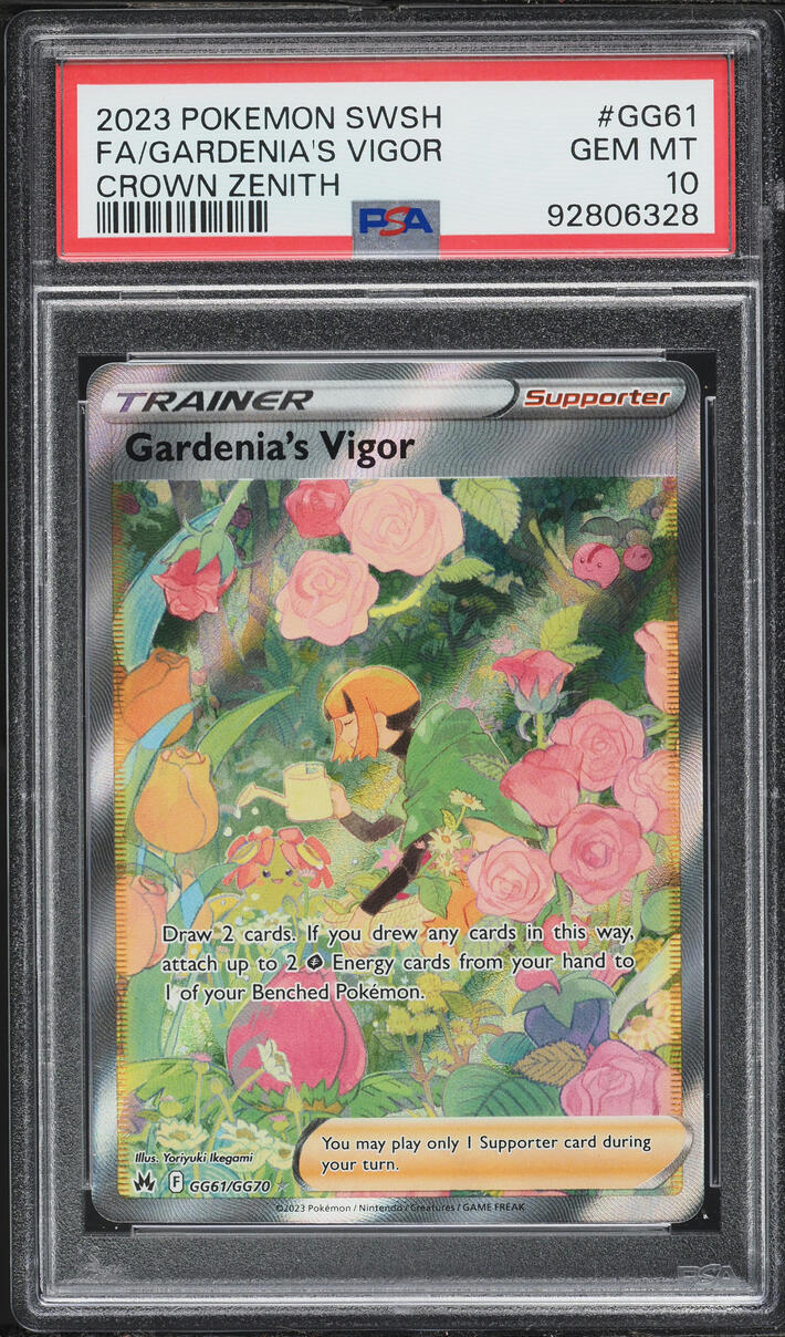 2023 Pokemon Sword & Shield Crown Zenith Alt Art Gardenia's Vigor #GG61 PSA 10 GEM MINT