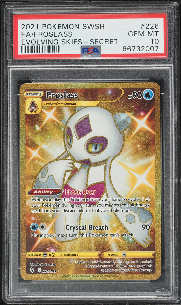 2021 Pokemon Sword & Shield Evolving Skies Full Art Froslass #226 PSA 10 GEM MINT