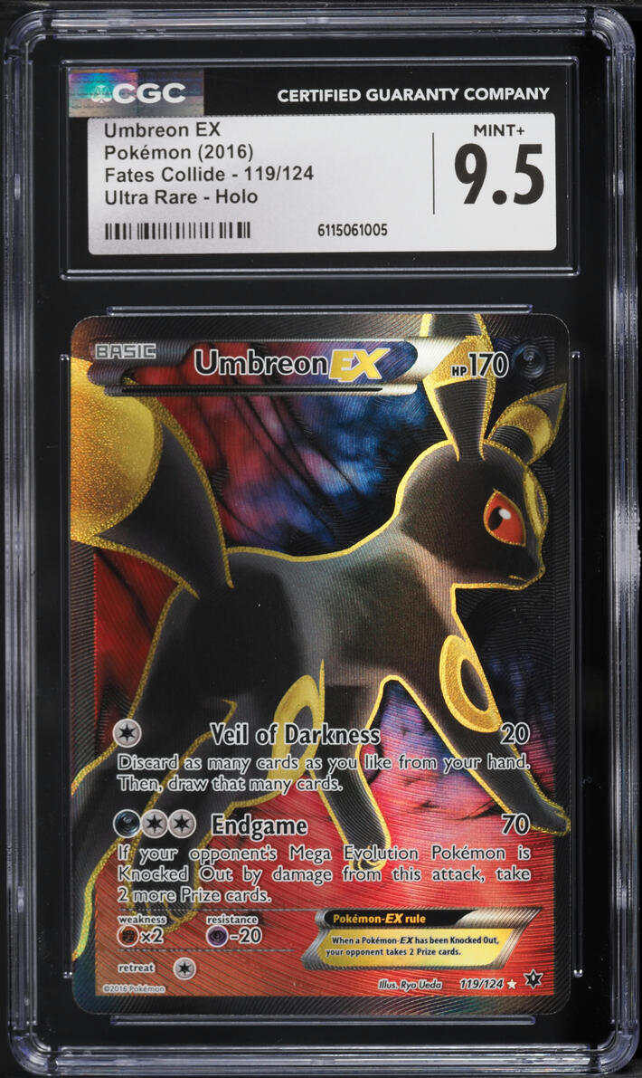2016 Pokemon XY Fates Collide Full Art Umbreon EX #119 CGC 9.5 MINT+