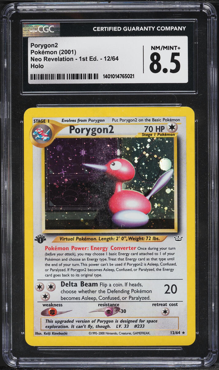 2001 Pokemon Neo Revelation 1st Edition Holo Porygon2 #12 CGC 8.5 NM-MT+