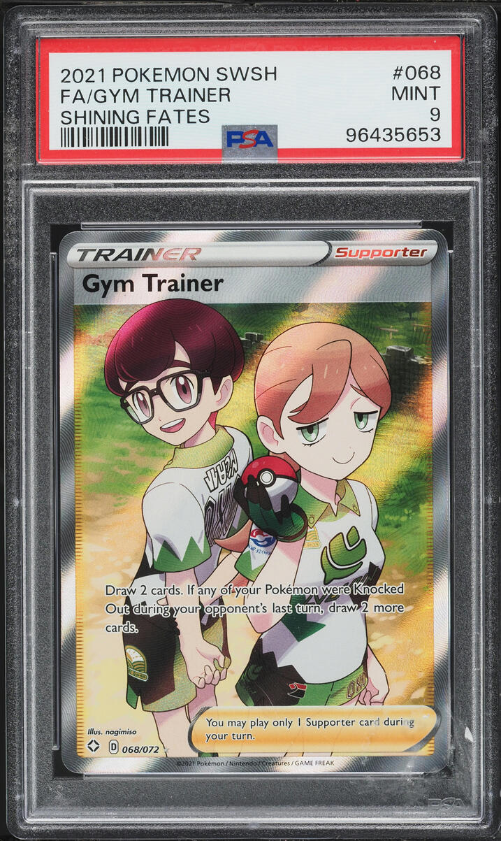 2021 Pokemon Sword & Shield Shining Fates Full Art Gym Trainer #68 PSA 9 MINT