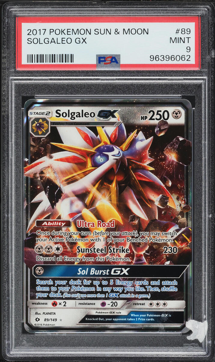 2017 Pokemon Sun & Moon Solgaleo GX #89 PSA 9 MINT