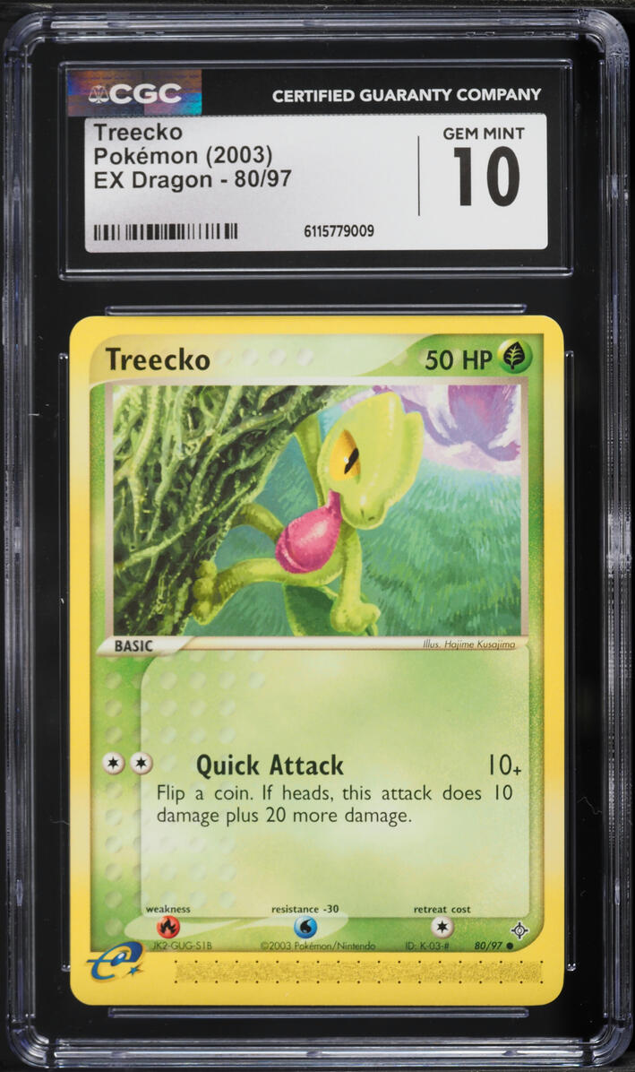 2003 Pokemon EX Dragon Treecko #80 CGC 10 GEM MINT