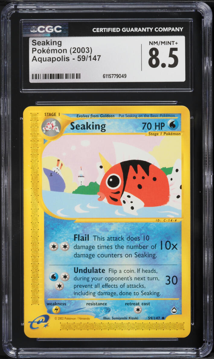 2003 Pokemon Aquapolis Seaking #59 CGC 8.5 NM-MT+