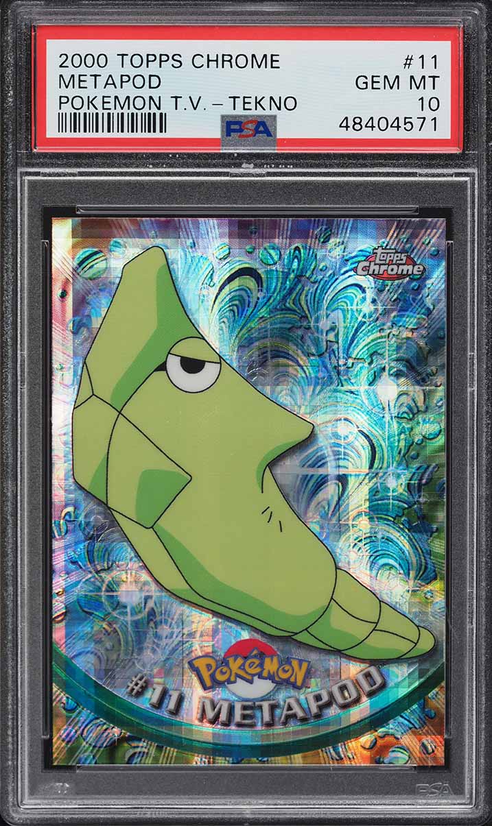2000 Topps Chrome Pokemon Series 1 Tekno Metapod #11 PSA 10 GEM MINT
