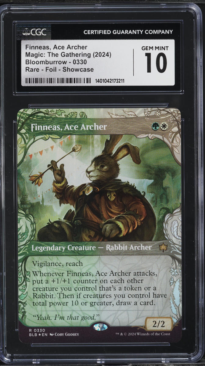 2024 Magic The Gathering MTG Bloomburrow Foil Finneas, Ace Archer #330 CGC 10