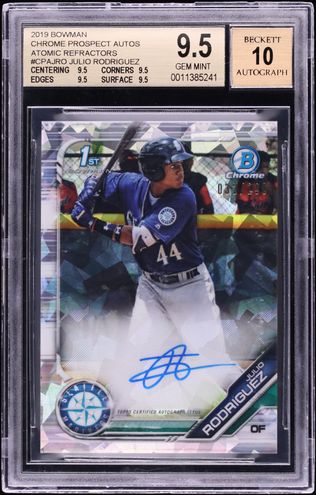 2022 Bowman Chrome NSCC Julio Rodriguez ROOKIE #NSCC-JR SGC 9.5