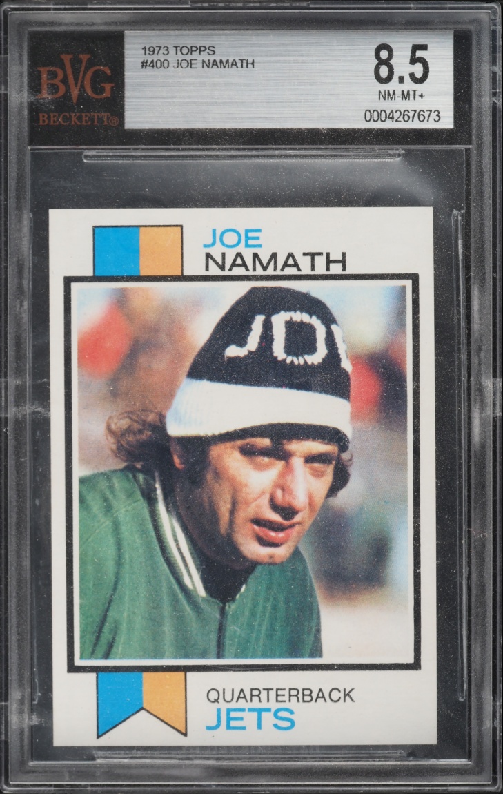 1973 Topps Football Joe Namath #400 BVG 8.5 NM-MT+