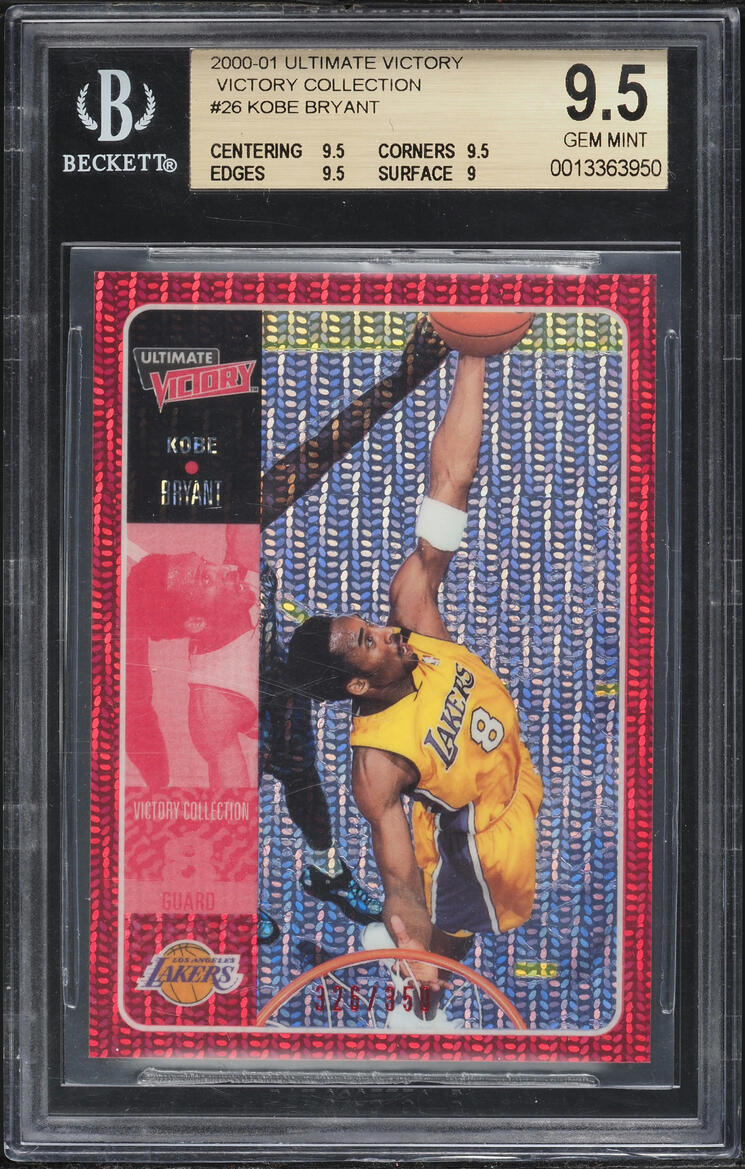 2000 Ultimate Victory Collection Kobe Bryant /350 #26 BGS 9.5 GEM MINT