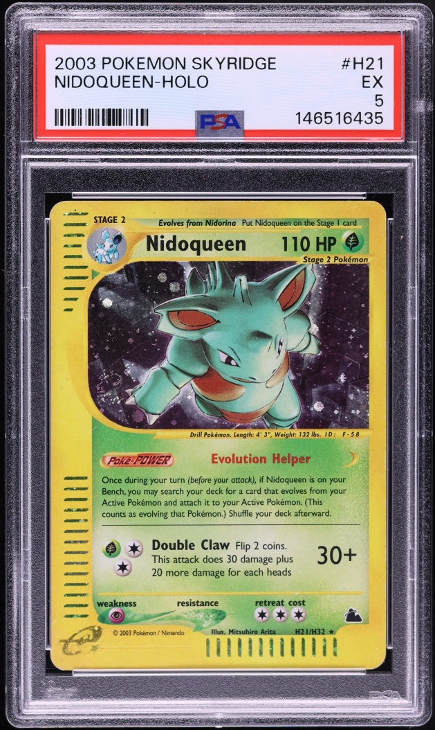 2003 Pokemon Skyridge Holo Nidoqueen #H21 PSA 5 EX