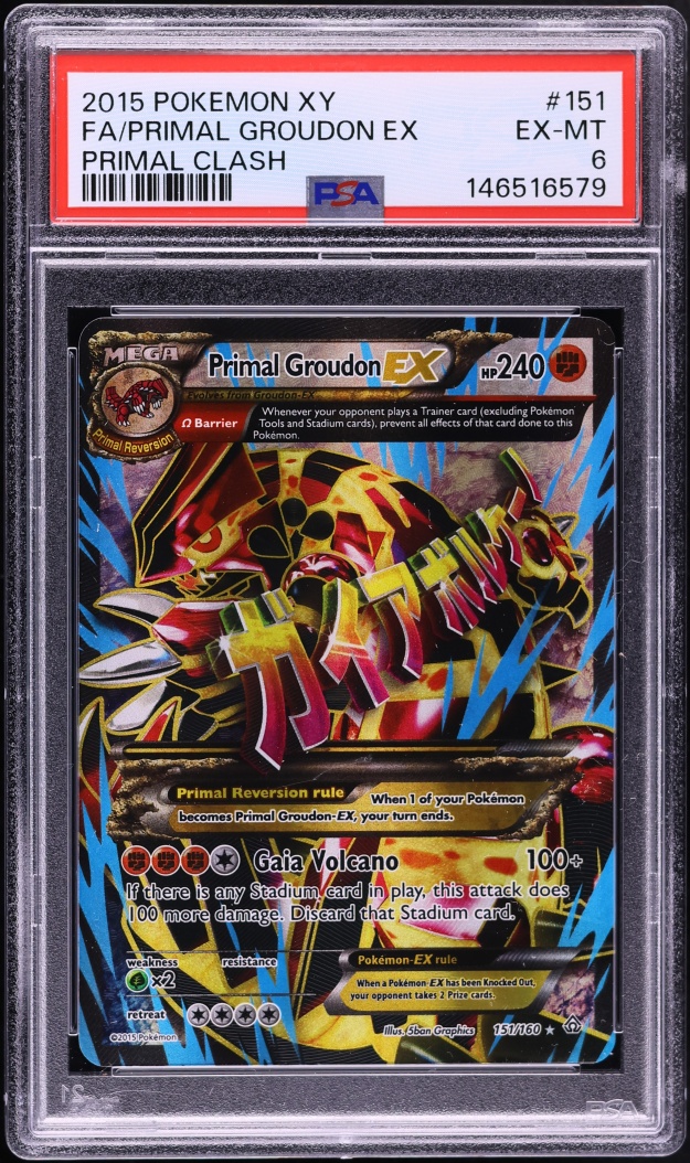 2015 Pokemon XY Primal Clash Alt Art Primal Groudon EX #151 PSA 6 EXMT
