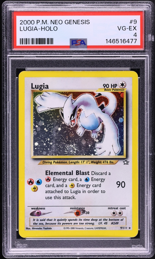 2000 Pokemon Neo Genesis Holo Lugia #9 PSA 4 VGEX