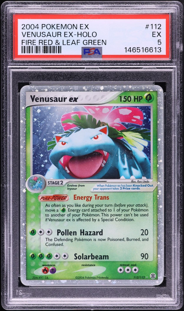 2004 Pokemon EX Fire Red & Leaf Green Holo Venusaur EX #112 PSA 5 EX