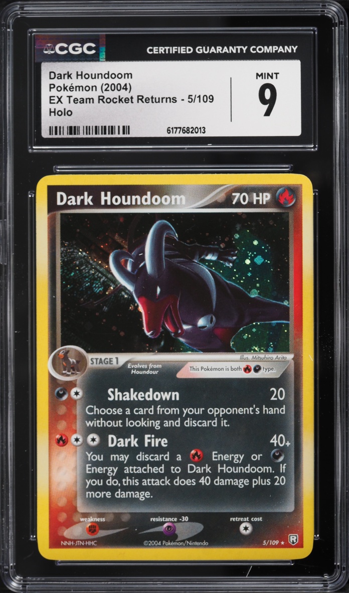 2004 Pokemon EX Team Rocket Returns Holo Dark Houndoom #5 CGC 9 MINT