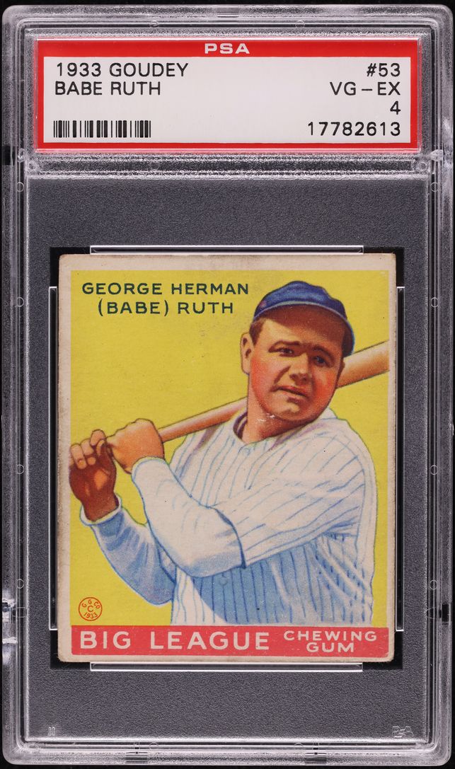 1933 Goudey Babe Ruth #53 PSA 4 VGEX