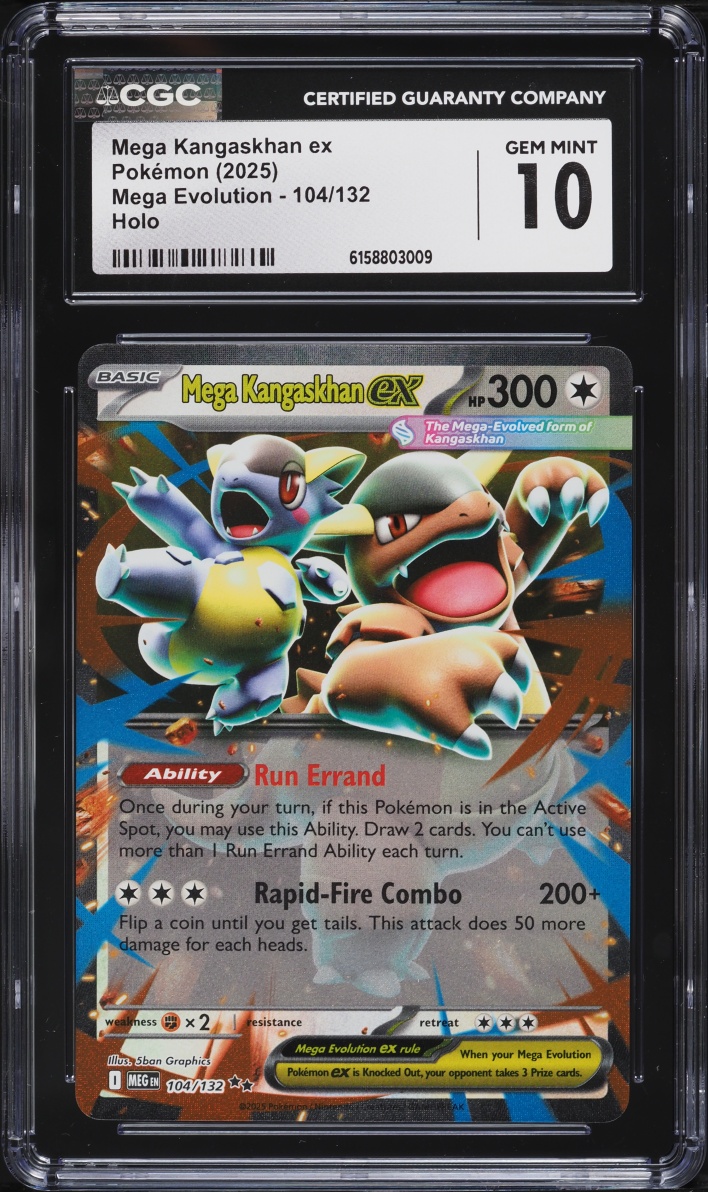 2025 Pokemon Mega Evolution Holo Mega Kangaskhan ex #104 CGC 10 GEM MINT
