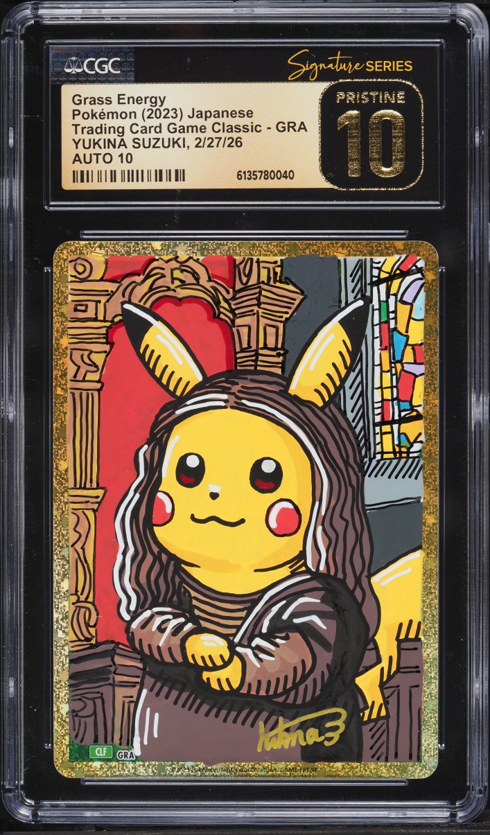 2023 Pokemon Japanese TCG Classic Holo Grass Energy AUTO CGC Signature Series 10 PRISTINE
