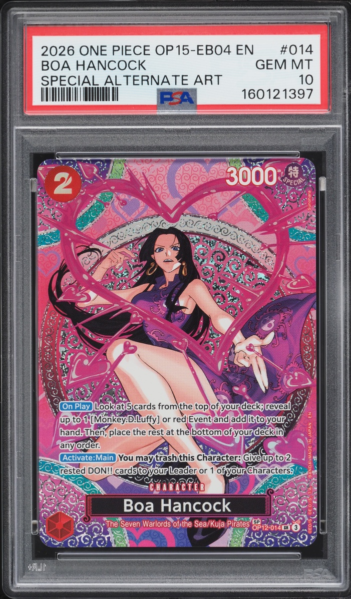 2026 One Piece Adventure On Kami's Island SP SR Alt Art Boa Hancock #OP12-014 PSA 10 GEM MINT
