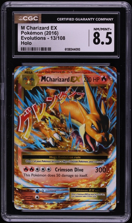 2016 Pokemon XY Evolutions Holo M Charizard EX #13 CGC 8.5 NM-MT+