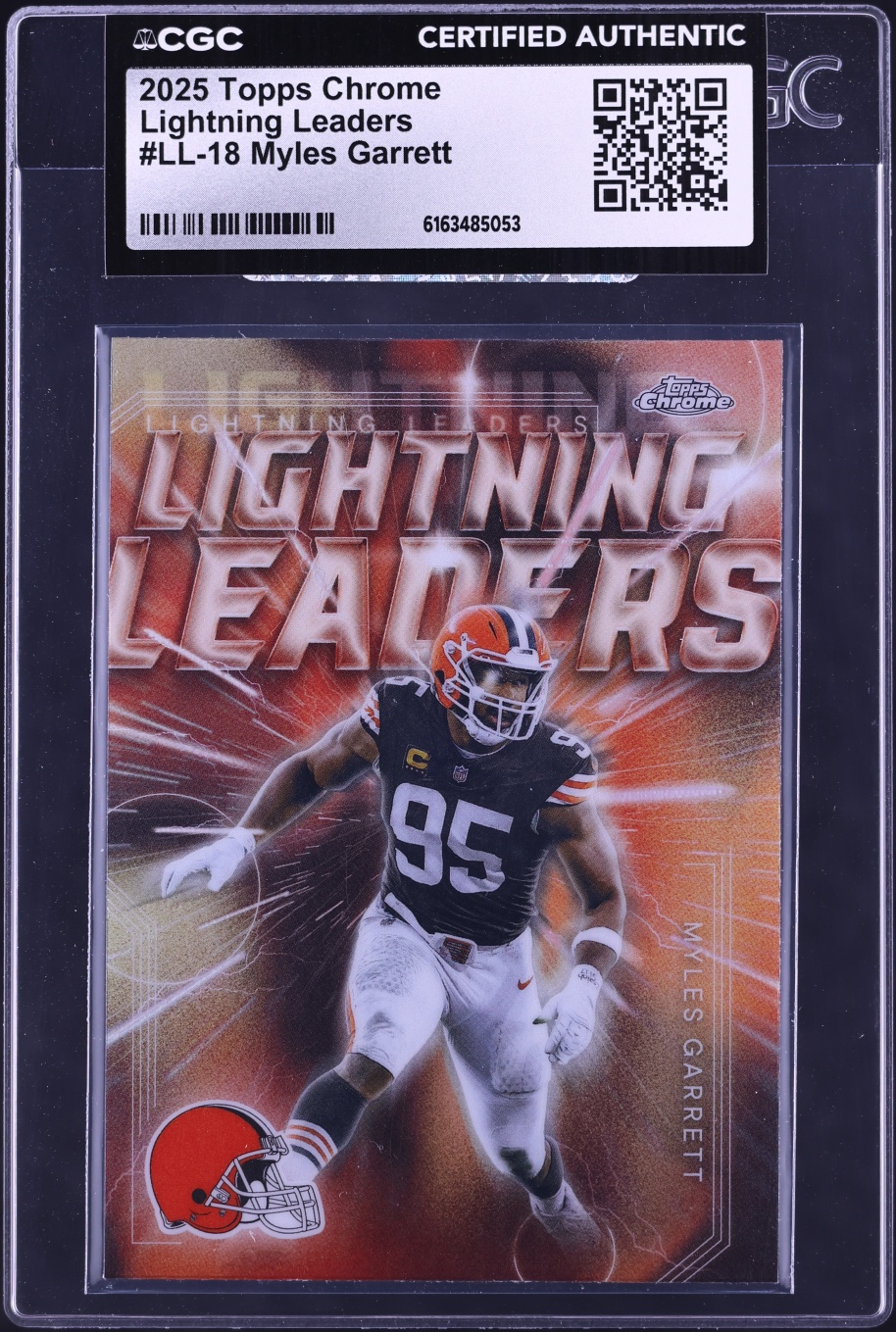 2025 Topps Chrome Lightning Leaders Myles Garrett #LL-18 CGC AUTH