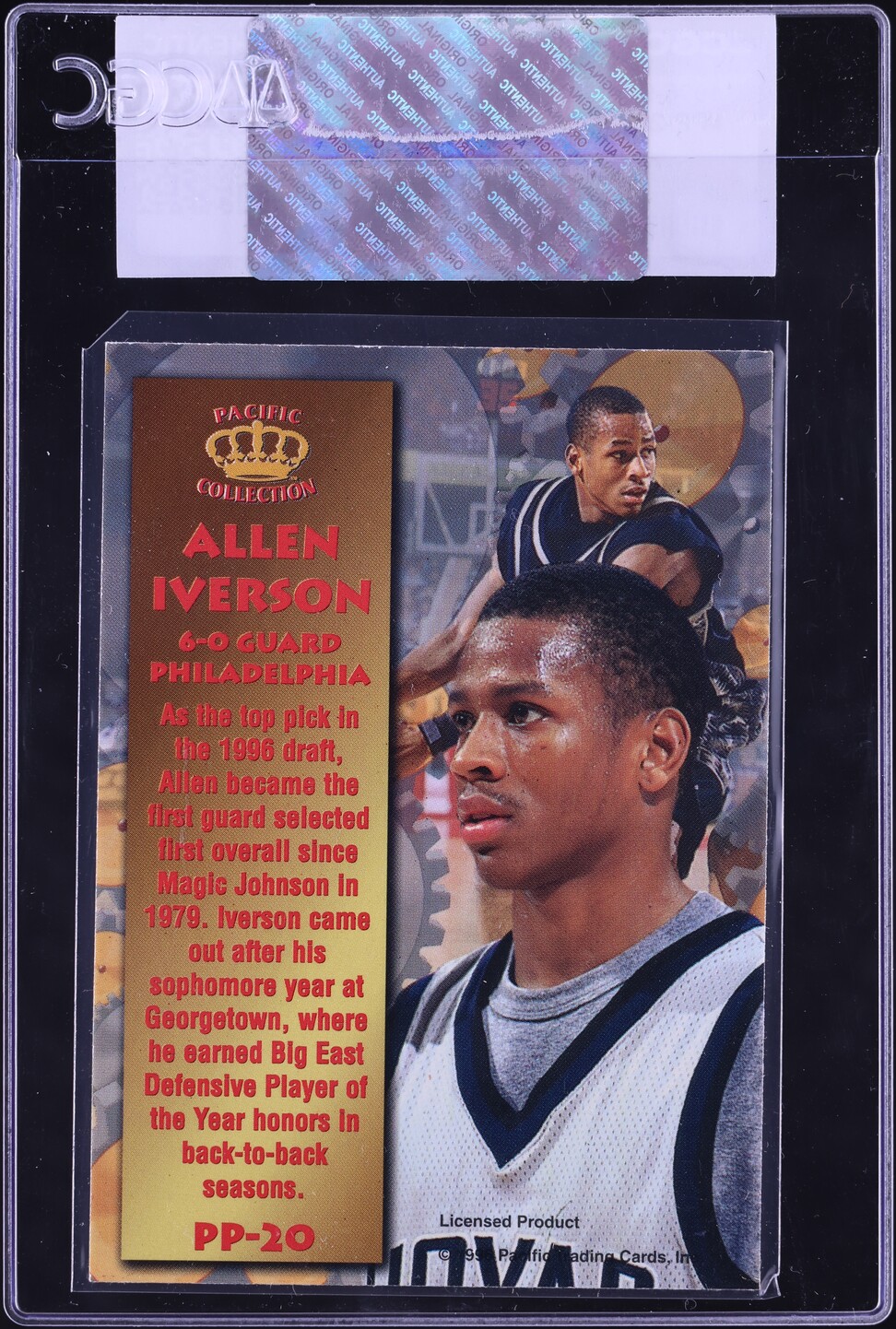 1996 Pacific Power Allen Iverson #PP-20 CGC AUTH