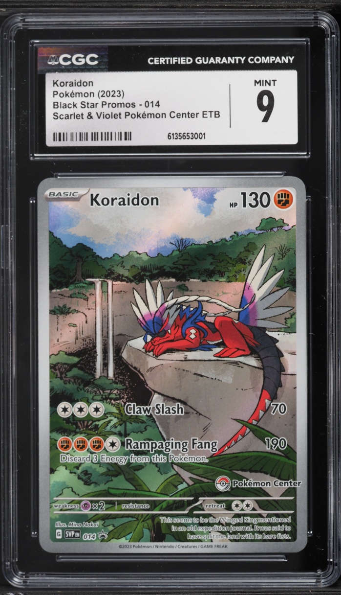 2023 Pokemon Scarlet & Violet Promo Center Elite Trainer Box Alt Art Koraidon #14 CGC 9 MINT
