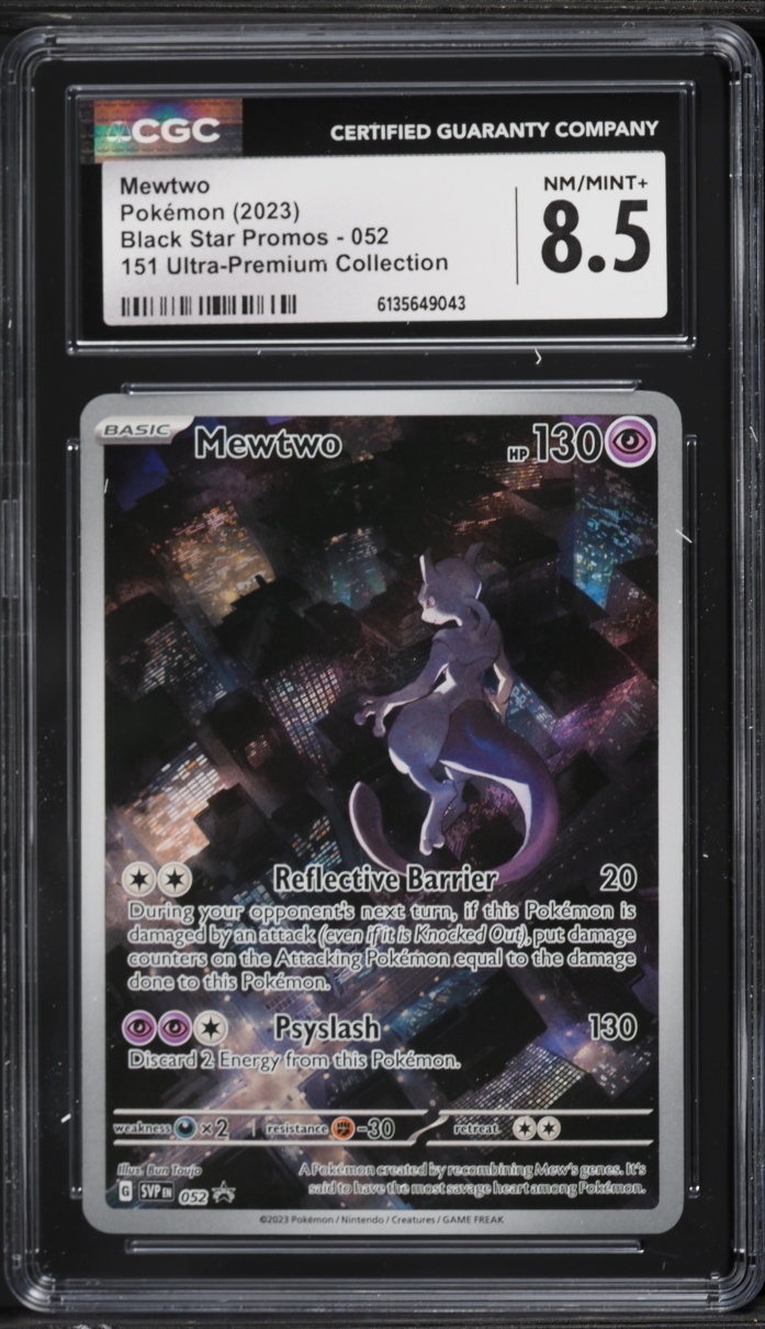 2023 Pokemon Scarlet & Violet 151 Promo Ultra Premium Alt Art Mewtwo #52 CGC 8.5 NM-MT+