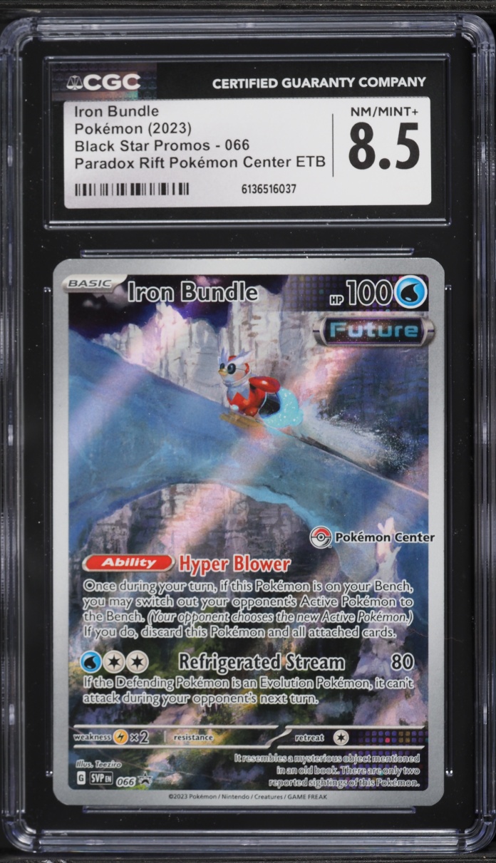 2023 Pokemon SV Black Star Promo Paradox Rift Center ETB Iron Bundle #66 CGC 8.5 NM-MT+