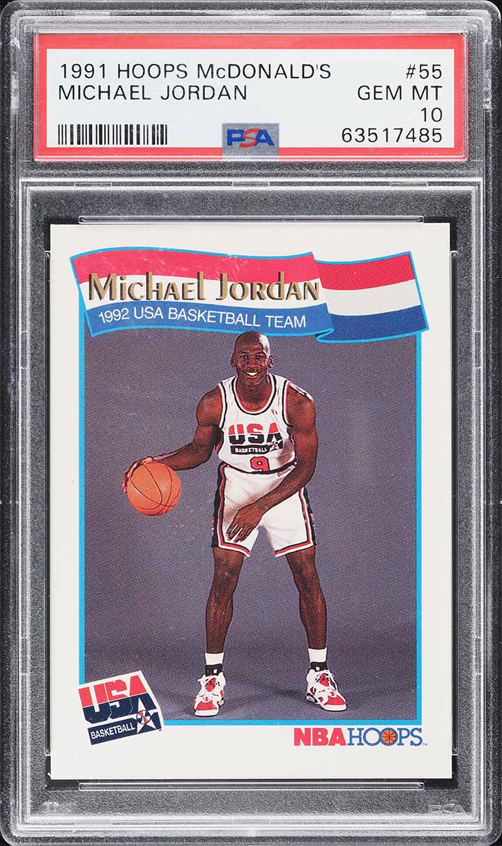 1991 Hoops McDonald's USA Michael Jordan #55 PSA 9 MINT on