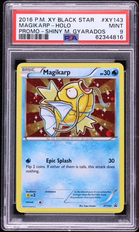 2016 Pokemon XY Black Star Promo Holo Magikarp #XY143 PSA 9 MINT
