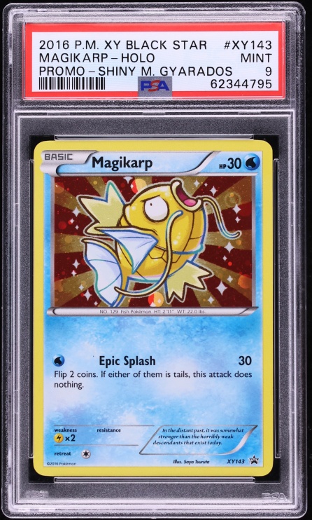 2016 Pokemon XY Black Star Promo Holo Magikarp #XY143 PSA 9 MINT
