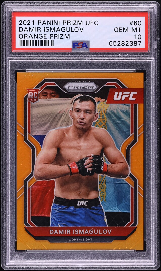2021 Panini Prizm UFC Orange Damir Ismagulov ROOKIE /99 #60 PSA 10 GEM MINT
