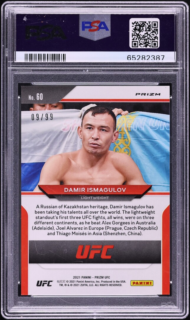2021 Panini Prizm UFC Orange Damir Ismagulov ROOKIE /99 #60 PSA 10 GEM MINT