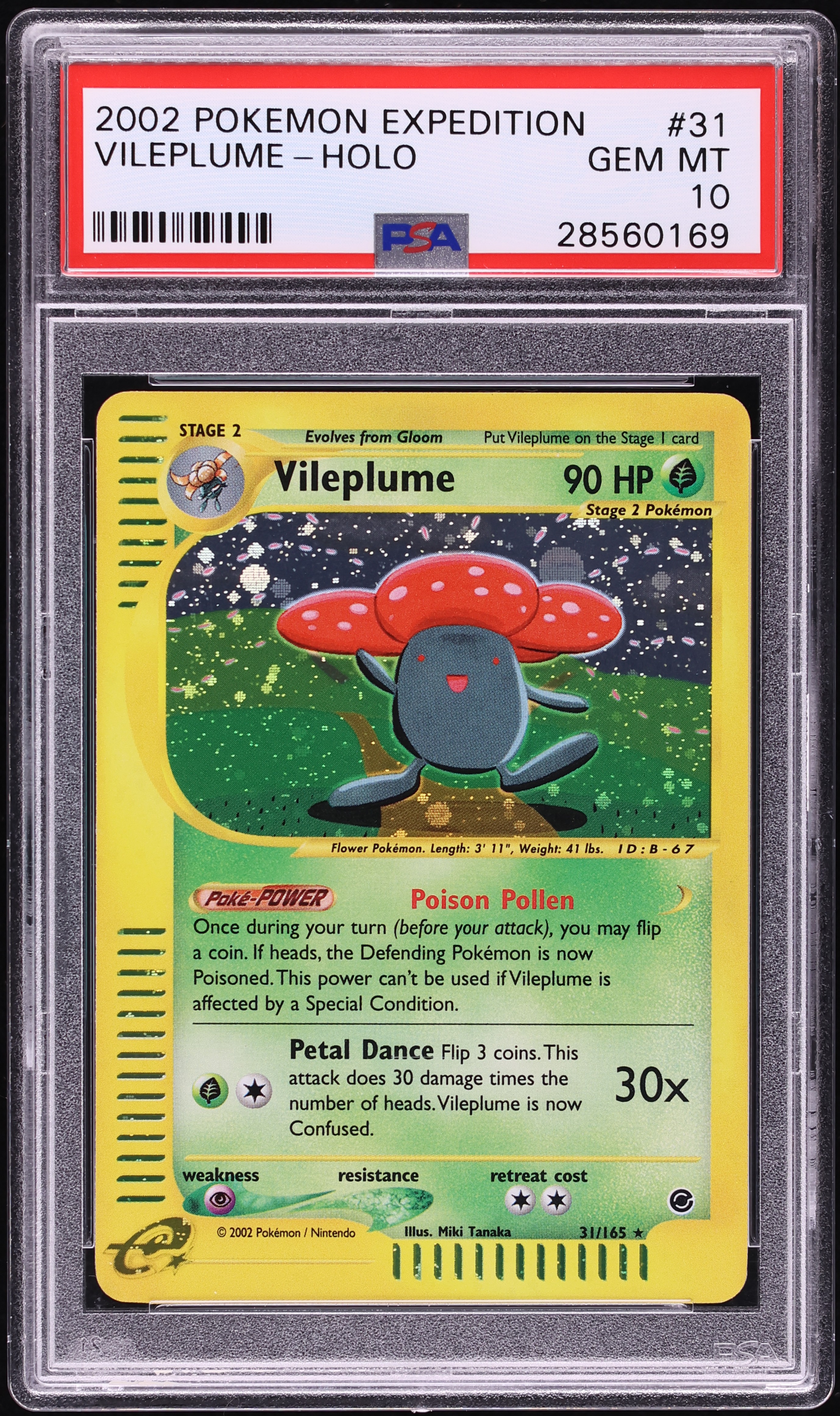 2002 Pokemon Expedition Holo Vileplume #31 PSA 10 GEM MINT