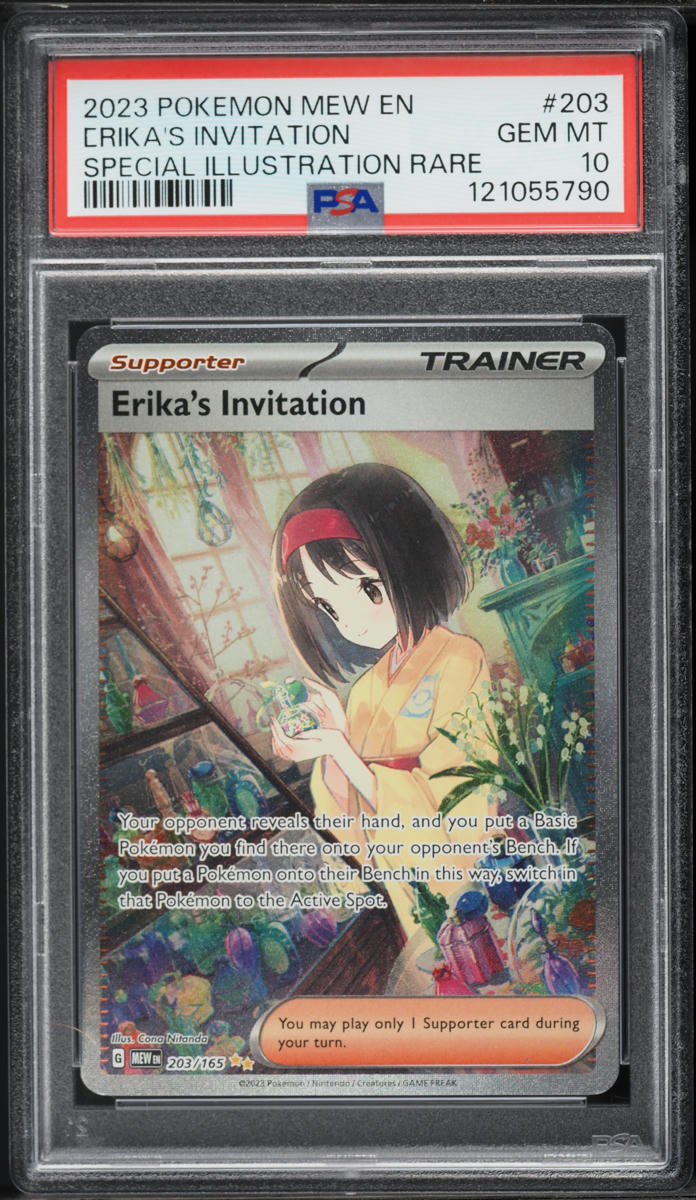 2023 Pokemon Scarlet & Violet 151 SIR Erika's Invitation #203 PSA 10 GEM MINT