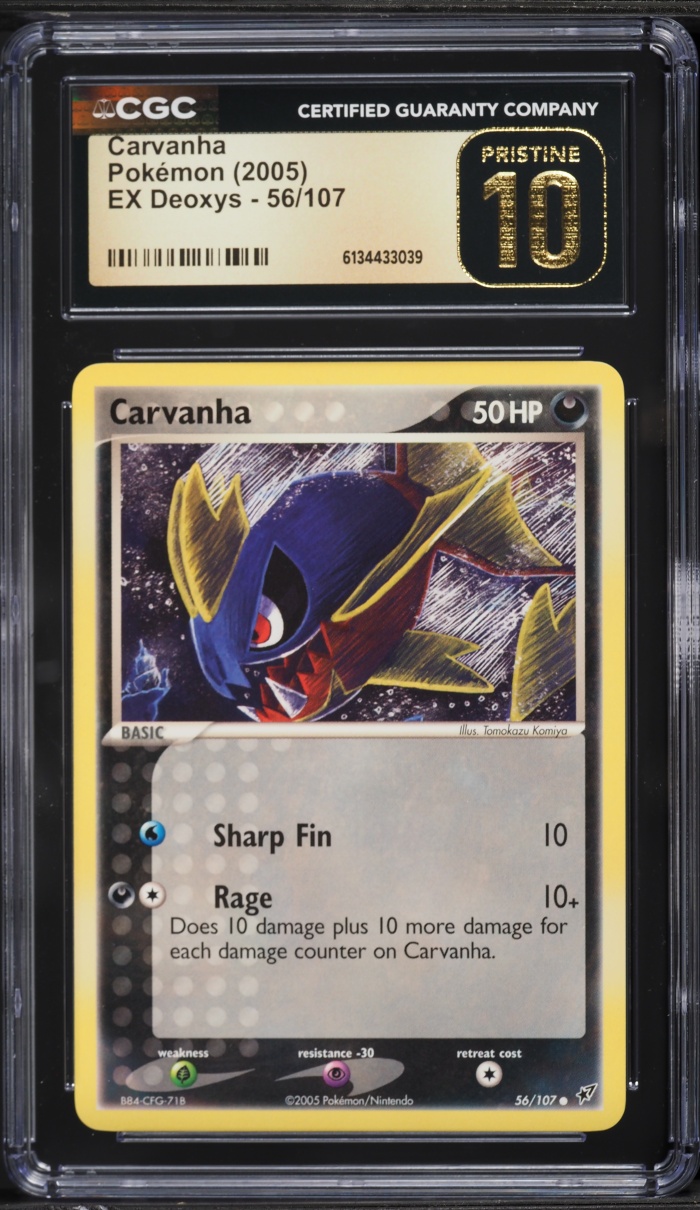 2005 Pokemon EX Deoxys Carvanha #56 CGC 10 PRISTINE
