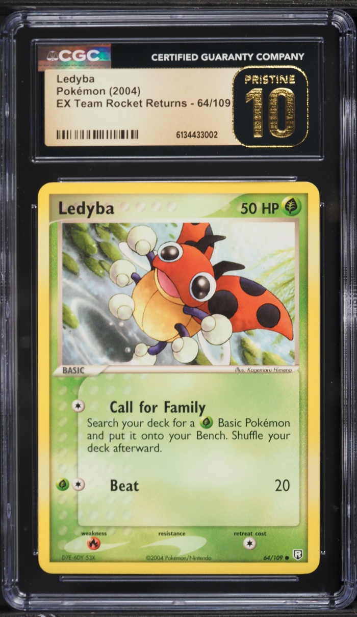 2004 Pokemon EX Team Rocket Returns Ledyba #64 CGC 10 PRISTINE