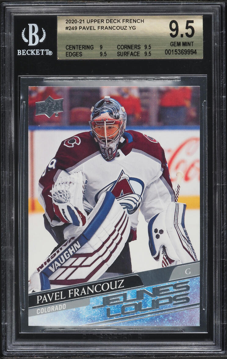 2020 Upper Deck French Young Guns Pavel Francouz ROOKIE #249 BGS 9.5 GEM MINT