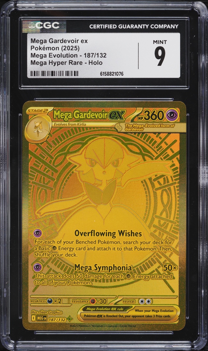 2025 Pokemon Mega Evolution MHR Mega Gardevoir EX #187 CGC 9 MINT
