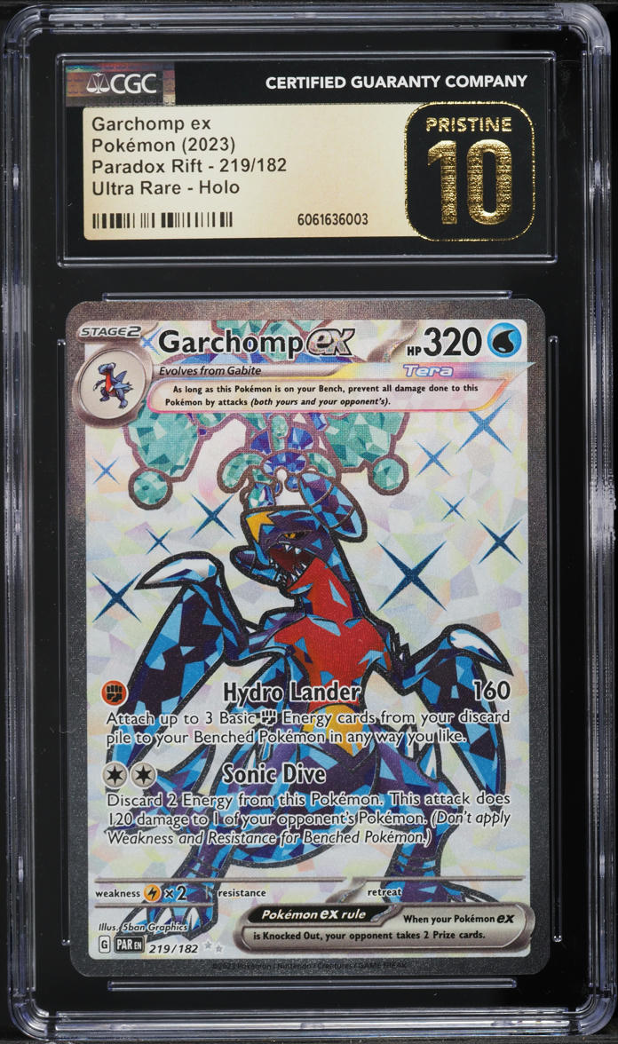 2023 Pokemon SV Paradox Rift Full Art Garchomp ex #219 CGC 10 PRISTINE ...
